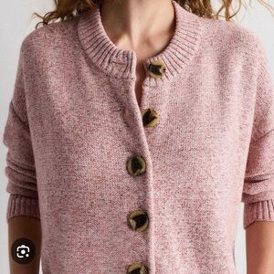 New/tag Quince Cardigan in Rose Marl-S